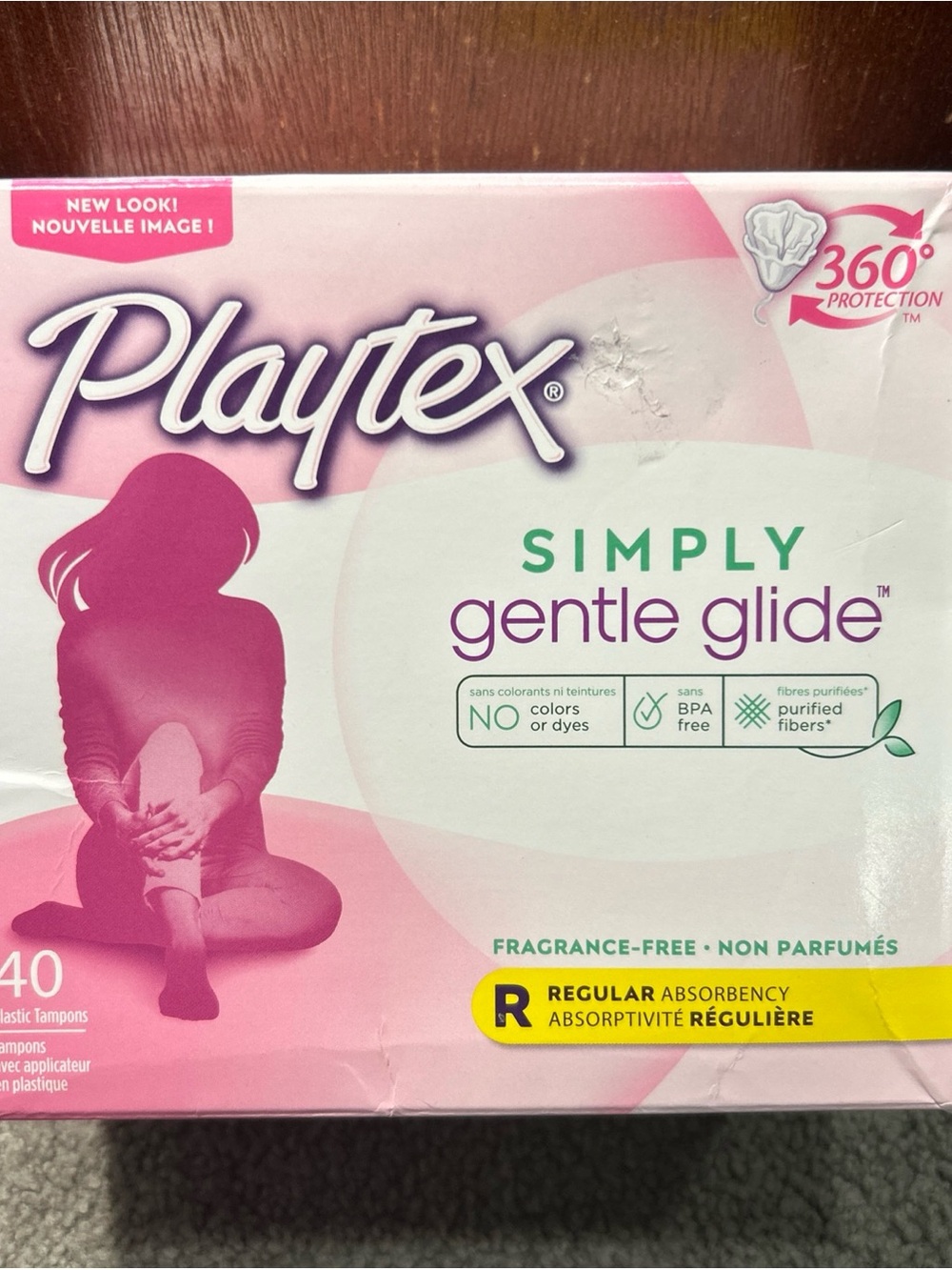 Playtex Simply Gentle Glide Plastic Unscented Tampons Regular 40ct